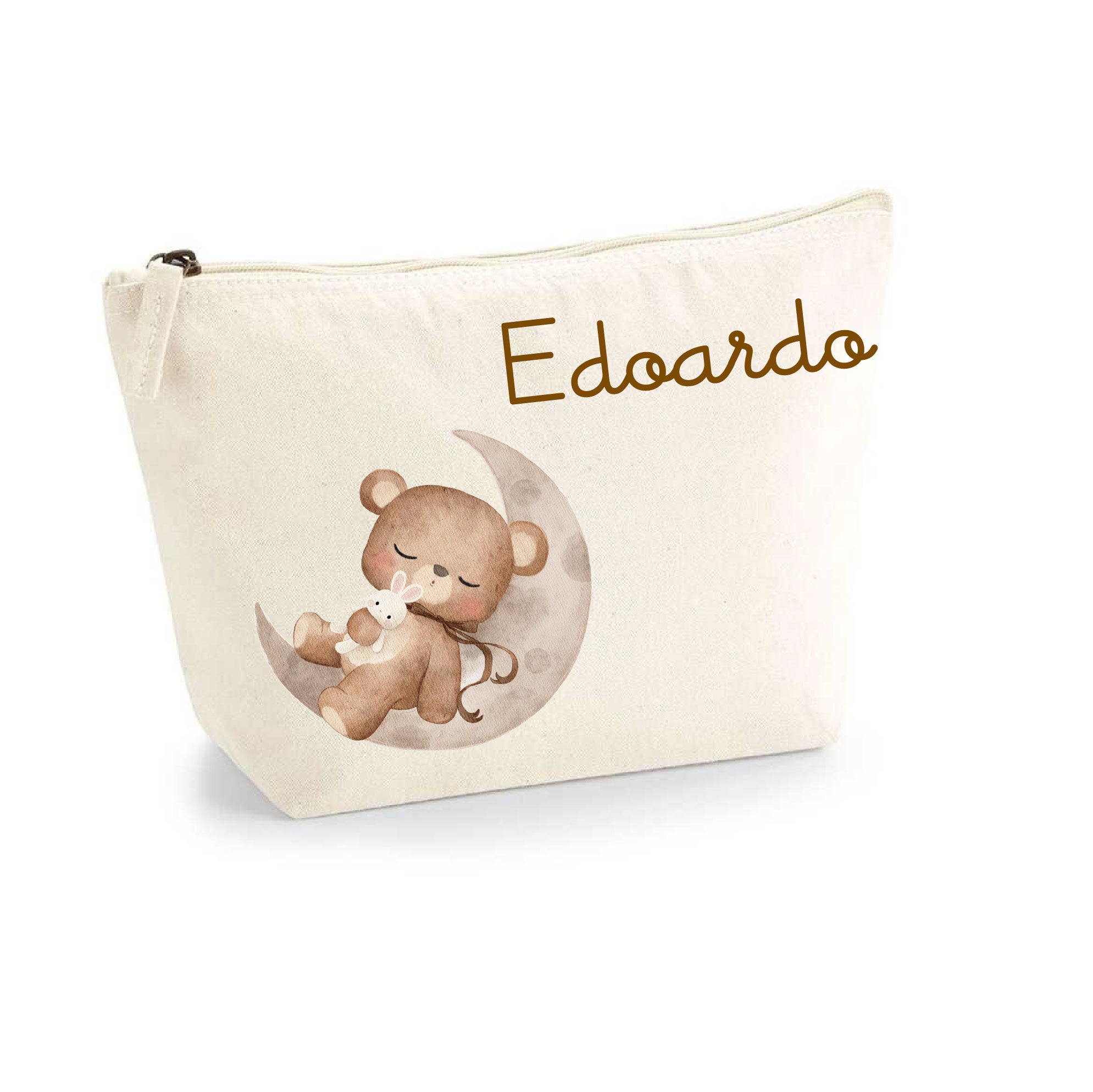Pochette Neonato Personalizzata con Nome – Orso su Luna