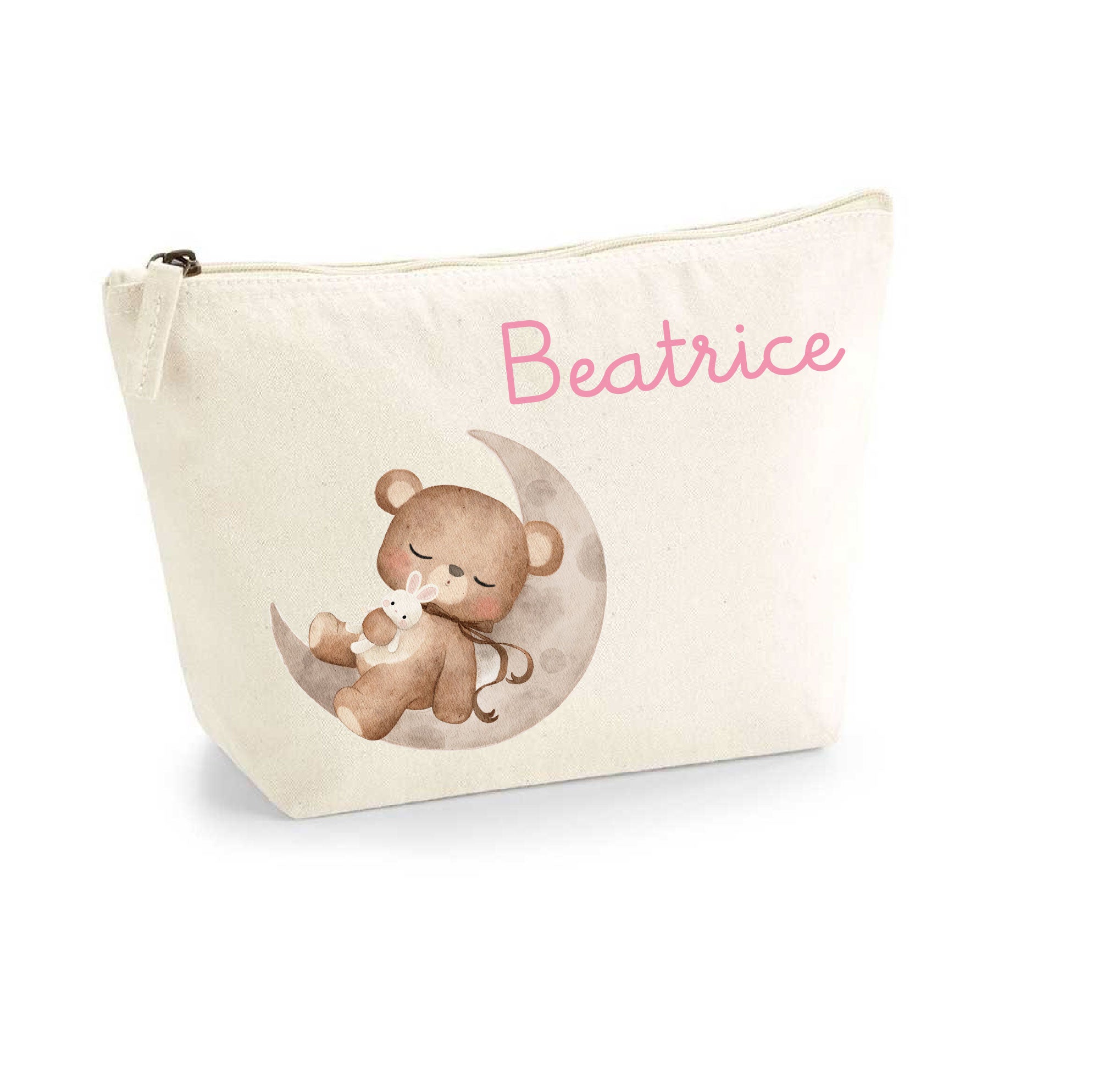 Pochette Neonato Personalizzata con Nome – Orso su Luna