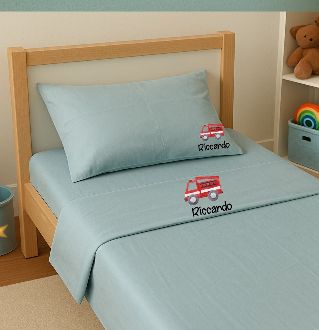 Lenzuolo personalizzabile per Asilo Sotto con ang. sopra e Federa - Be Brave Boutique