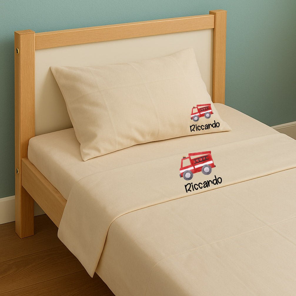 Lenzuolo personalizzabile per Asilo Sotto con ang. sopra e Federa - Be Brave Boutique