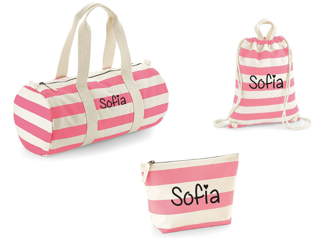 Set spiaggia Borsone, zaino e pochette personalizzabile - Be Brave Boutique