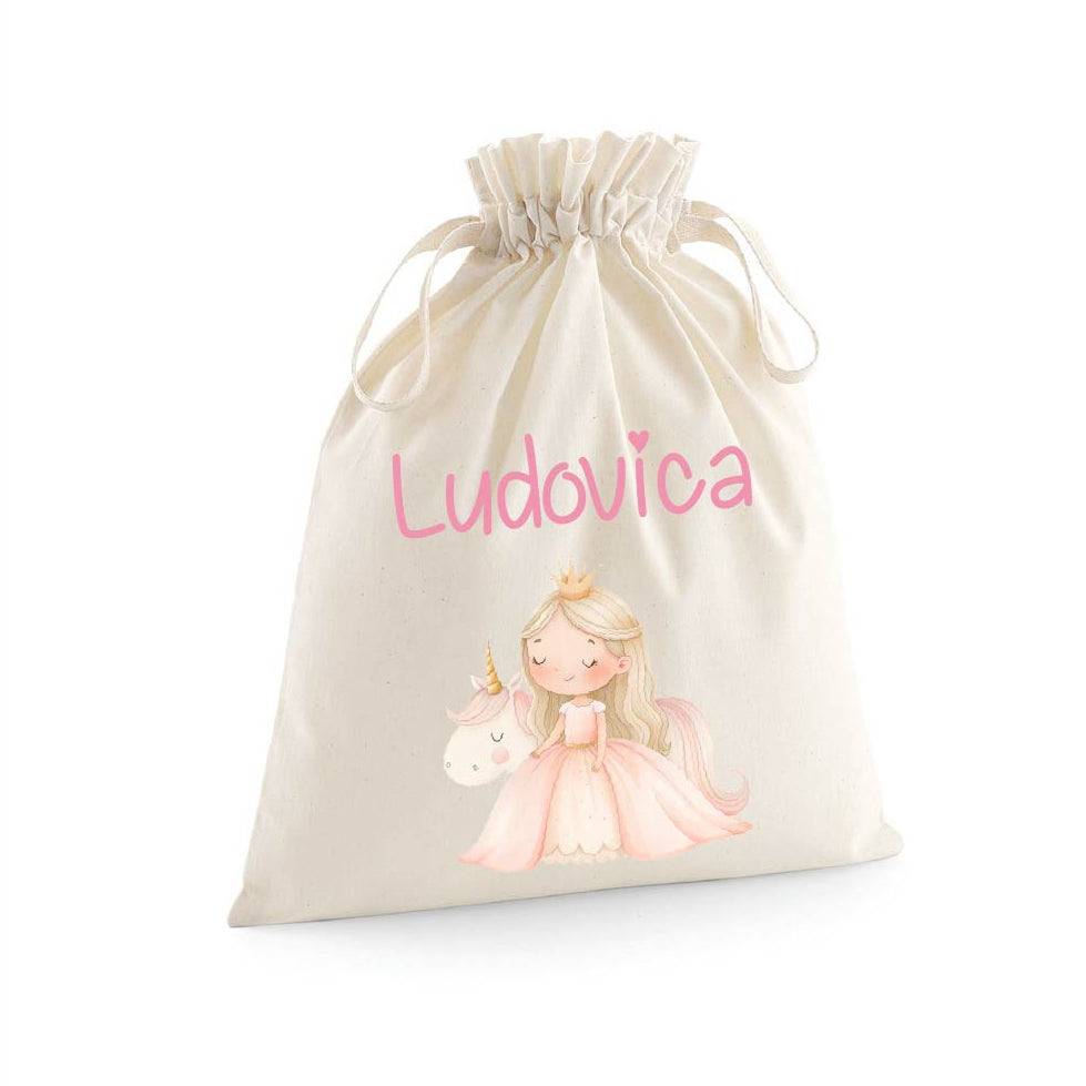 Sacchetti primi cambi/Organizer personalizzabili Principessa Unicorno - Be Brave Boutique