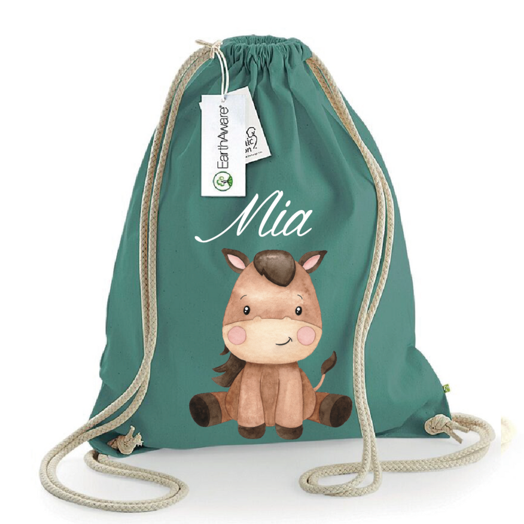 Zaino a sacca in cotone pesante Baby Horse - Be Brave Boutique