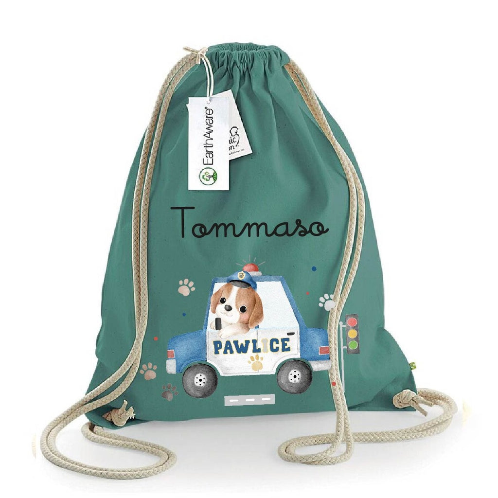 Zaino a sacca in cotone pesante Cagnolino Pawlice - Be Brave Boutique