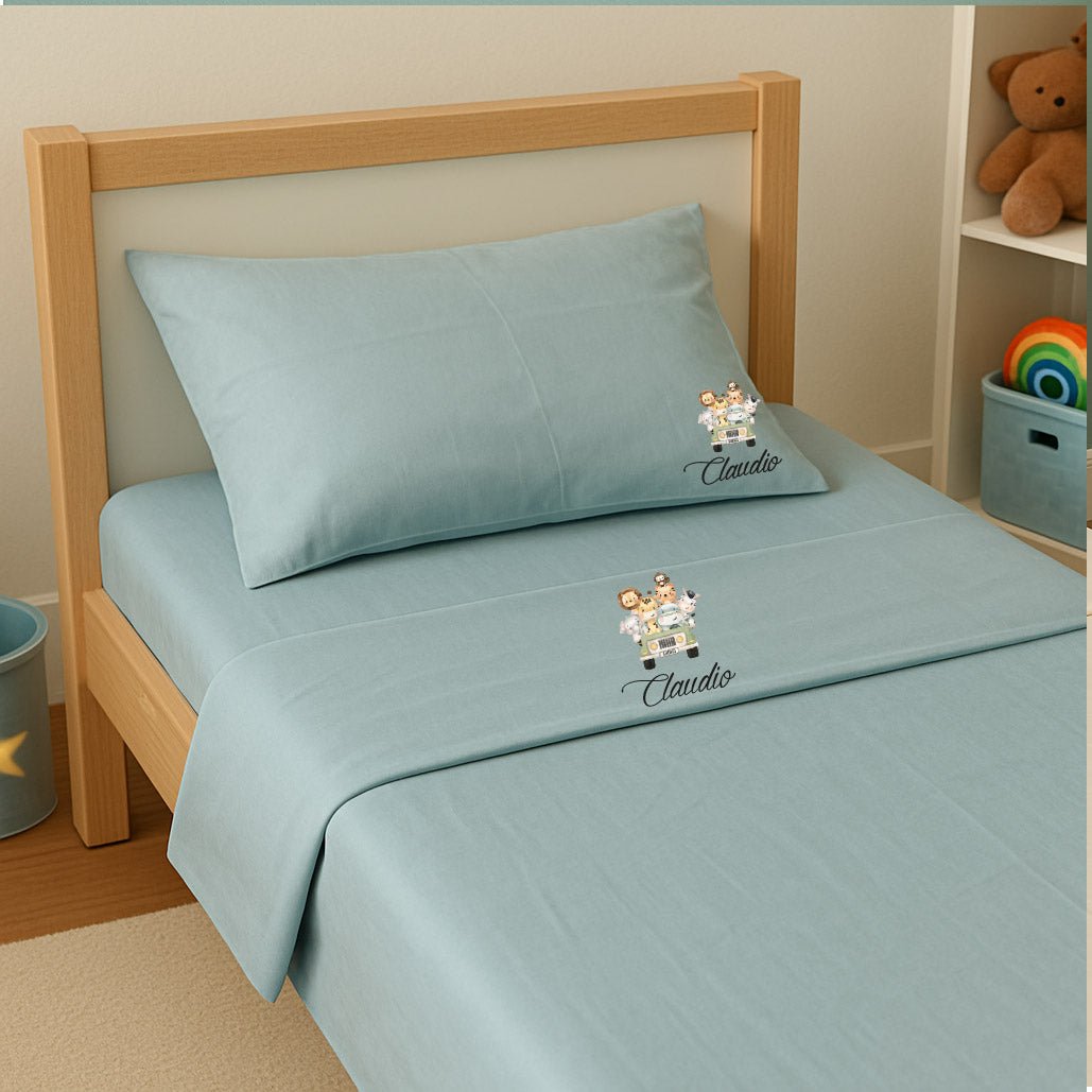 Lenzuolo personalizzabile per Asilo Sotto con ang. sopra e Federa - Be Brave Boutique