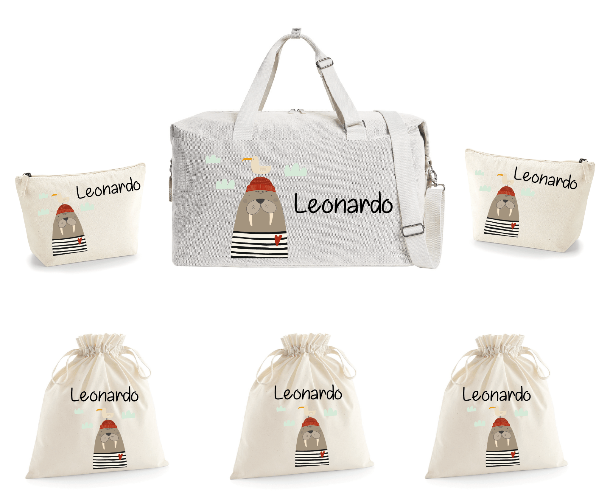 Borsone Mommy  2 beauty e 3 sacchi nascita Tricheco - Be Brave Boutique