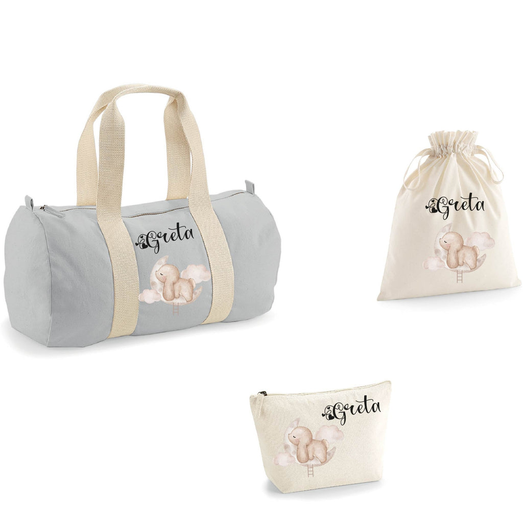 Borsone, pochette e sacchetto in cotone personalizzabile Coniglietto su Nuvola - Be Brave Boutique