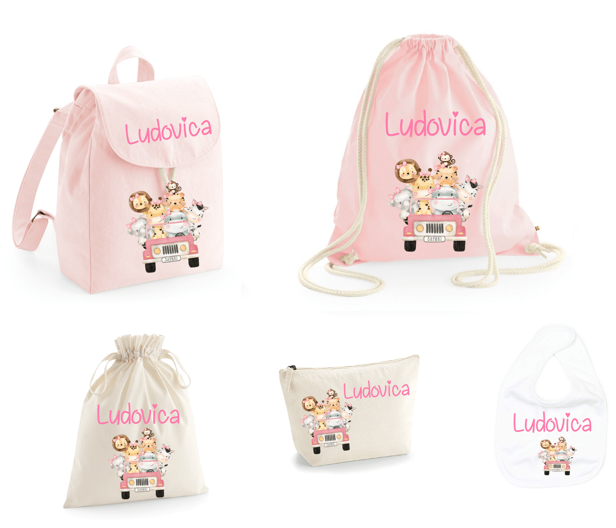 SUPER Set asilo Safari Rosa - Be Brave Boutique