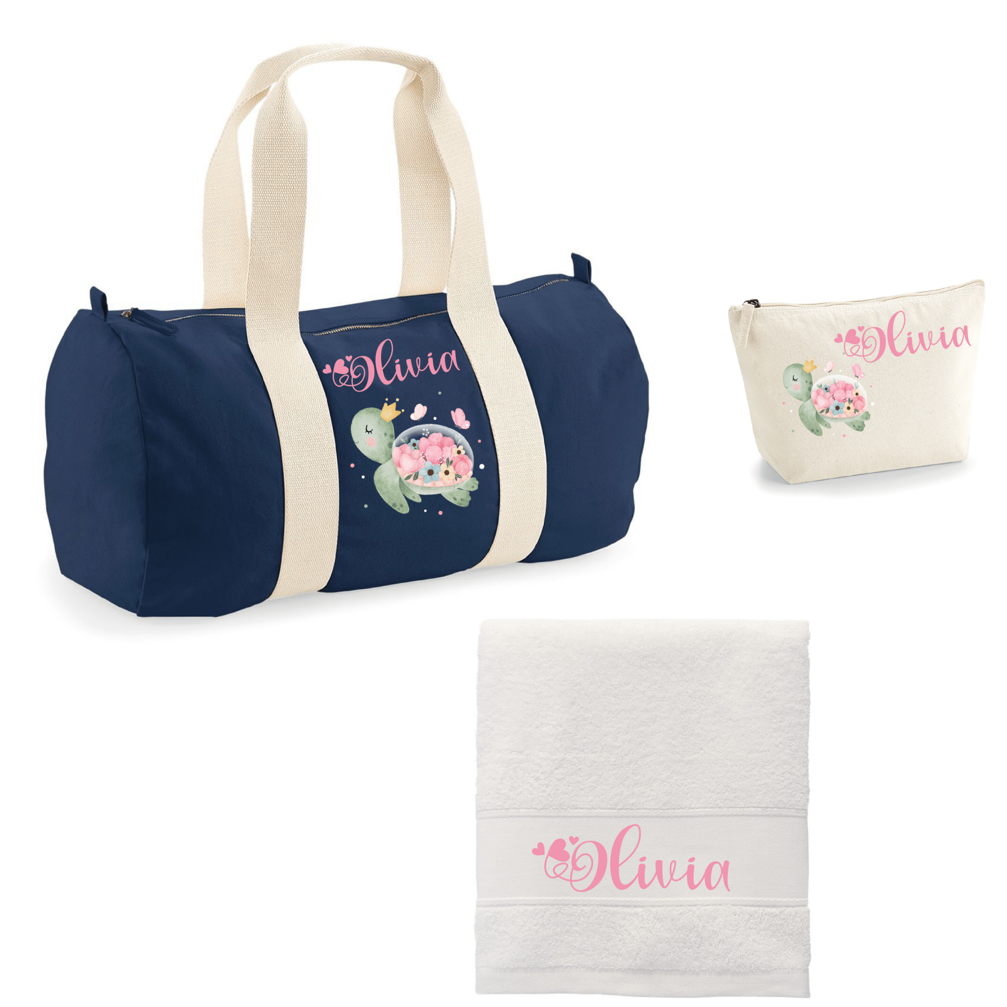 Set Regalo nascita o Viaggi Bimba tartaruga Fiori - Be Brave Boutique
