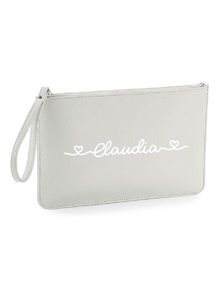 Pochette con anello piatta in simil pelle  personalizzabile 13 colori disponibili - Be Brave Boutique