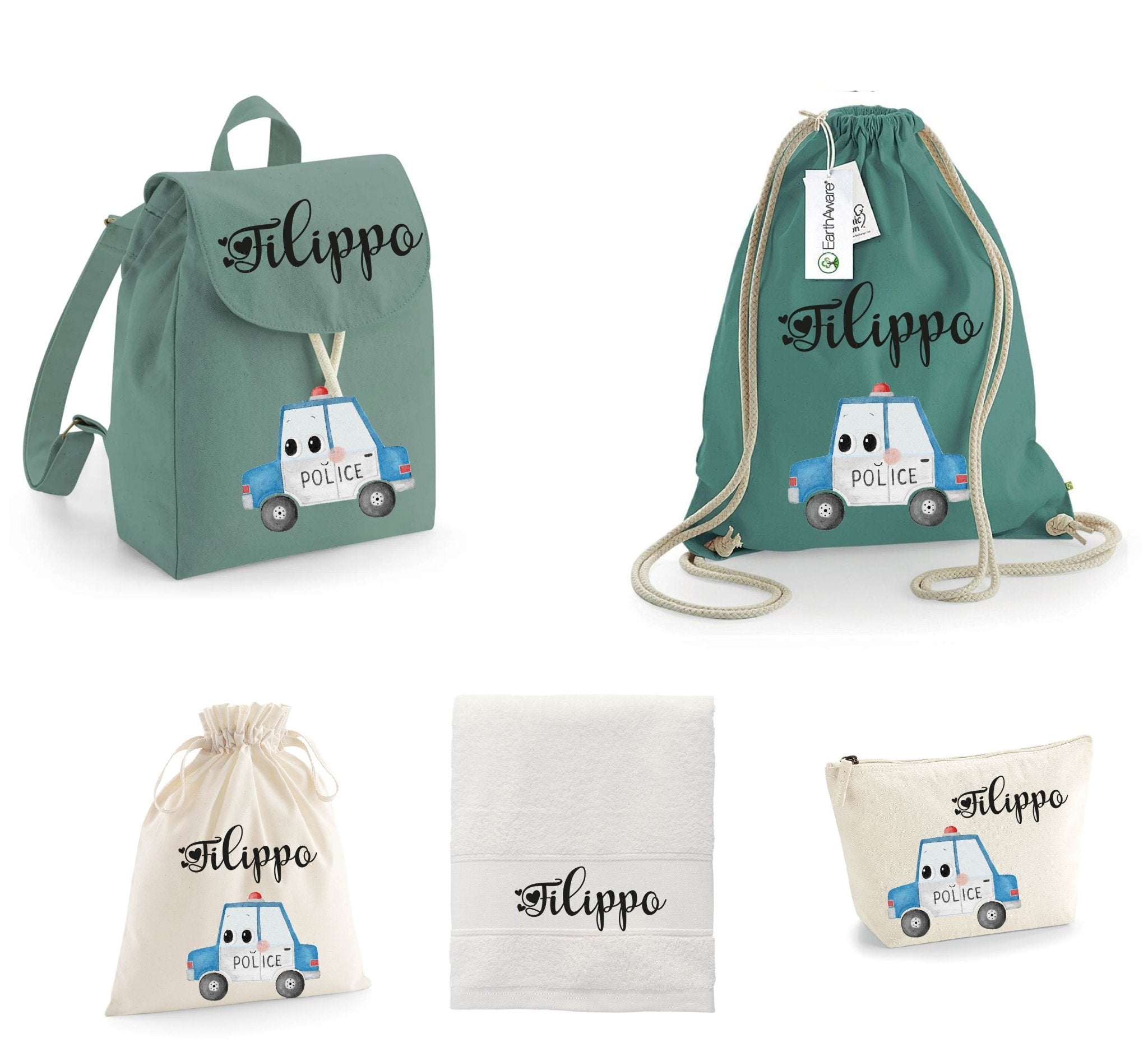 SUPER Set asilo Macchina Polizia - Be Brave Boutique