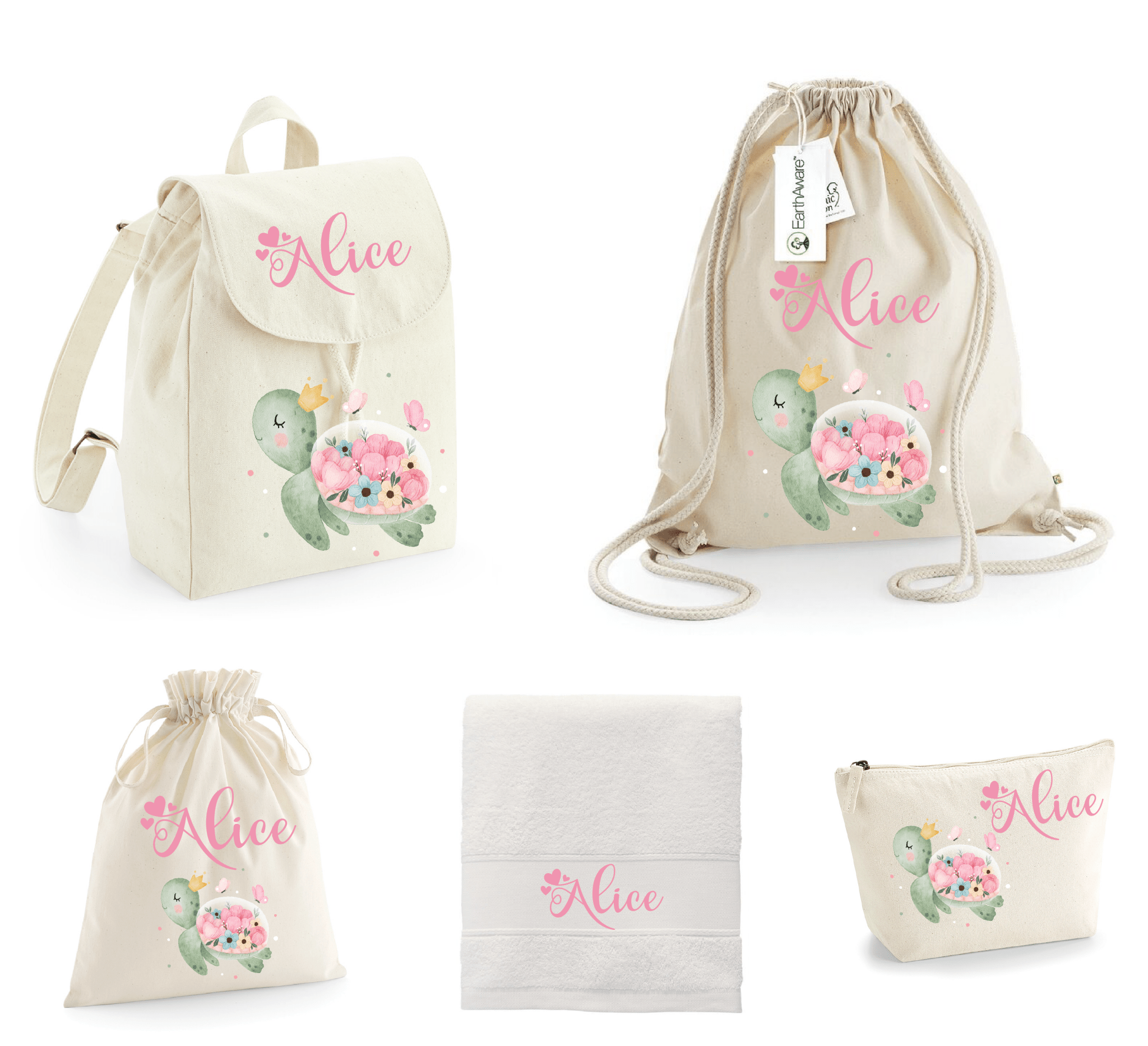 SUPER Set asilo Tartaruga Fiori - Be Brave Boutique