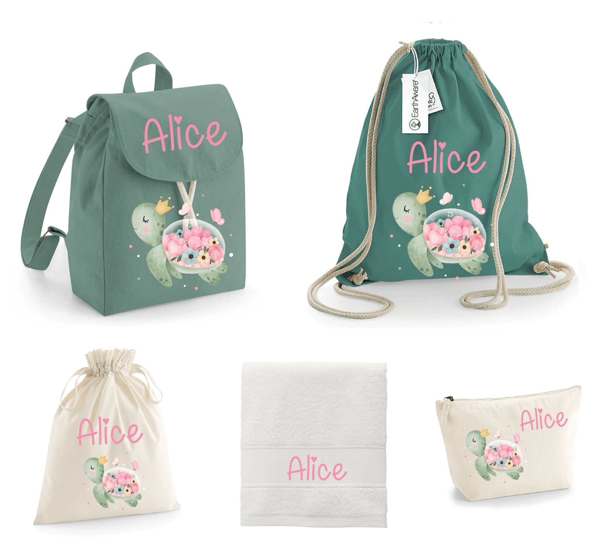 SUPER Set asilo Tartaruga Fiori - Be Brave Boutique