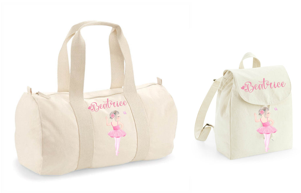 Borsone e zaino in cotone personalizzabile Ballerina danza - Be Brave Boutique