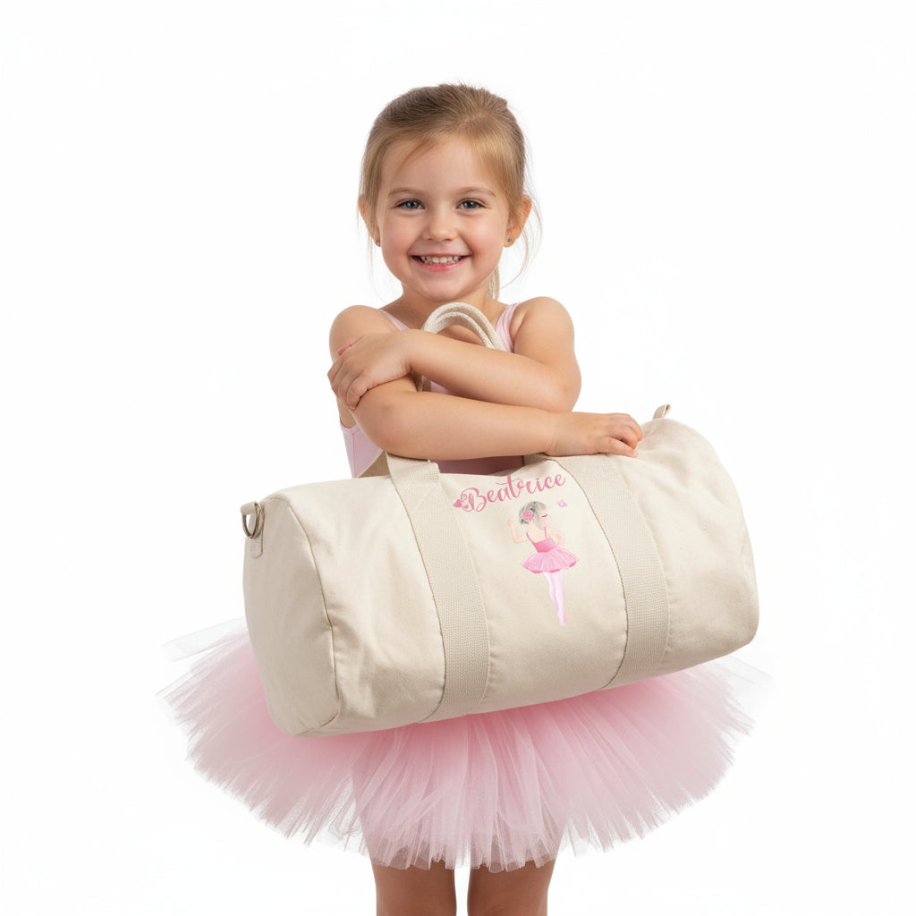 Borsone in cotone canvas personalizzato Ballerina danza - Be Brave Boutique