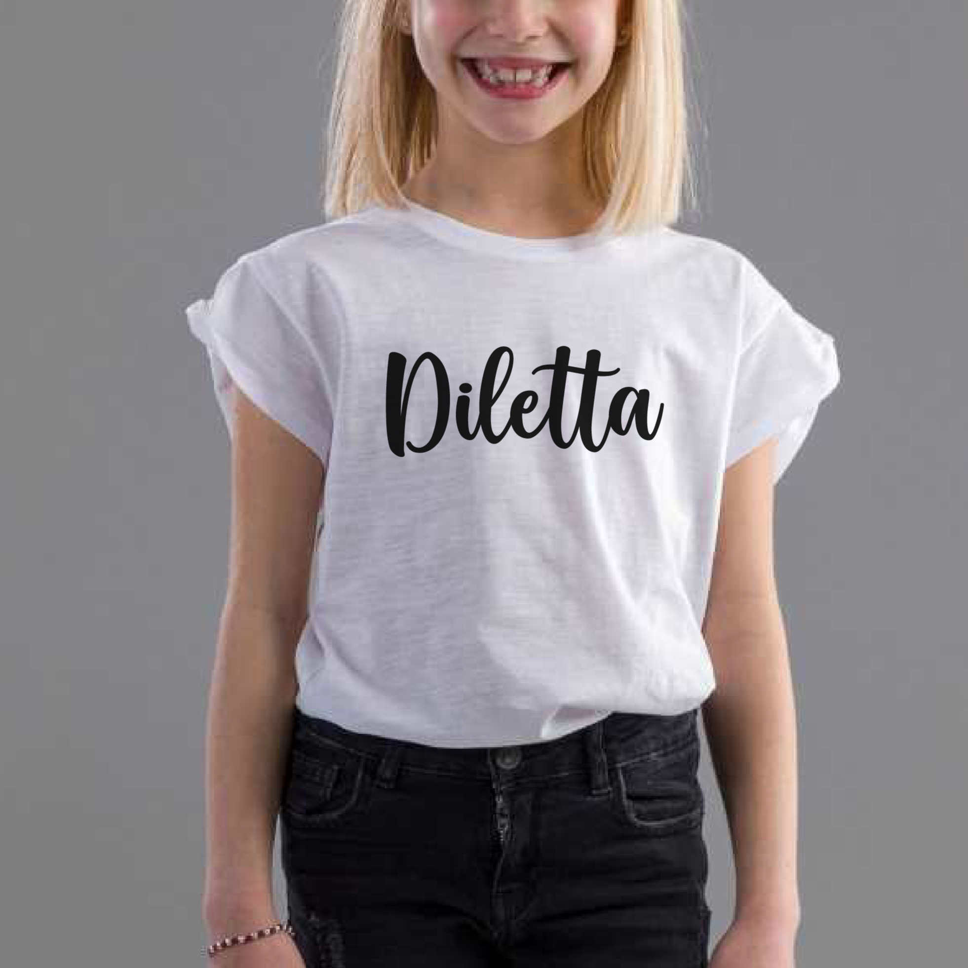 T shirt bambina personalizzabile con nome