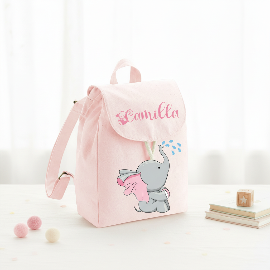 Mini Zaino in cotone Elefantina - Be Brave Boutique