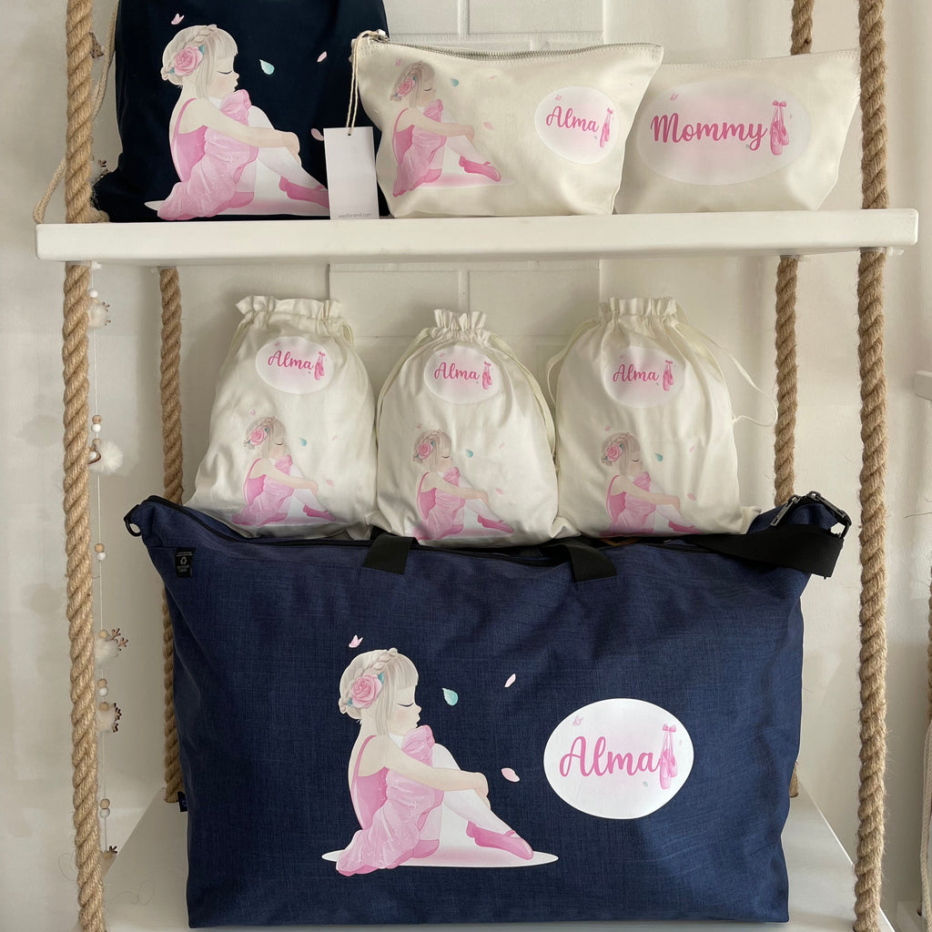 Set Borsone Family Blu  in pet riciclato Ballerina - Be Brave Boutique