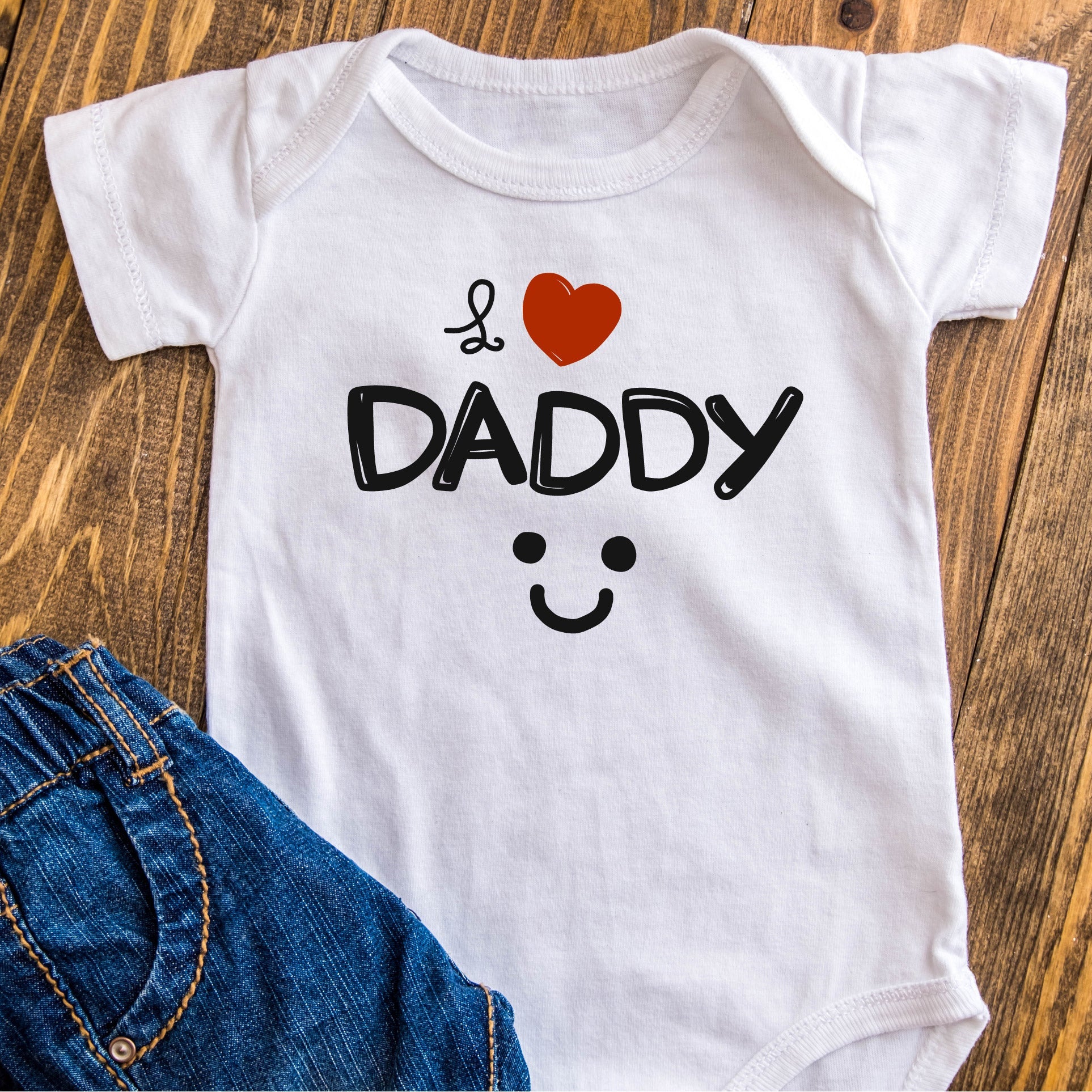 Body in 100% cotone Festa del Papà 2022 personalizzabile "Love Daddy " - Be Brave Boutique