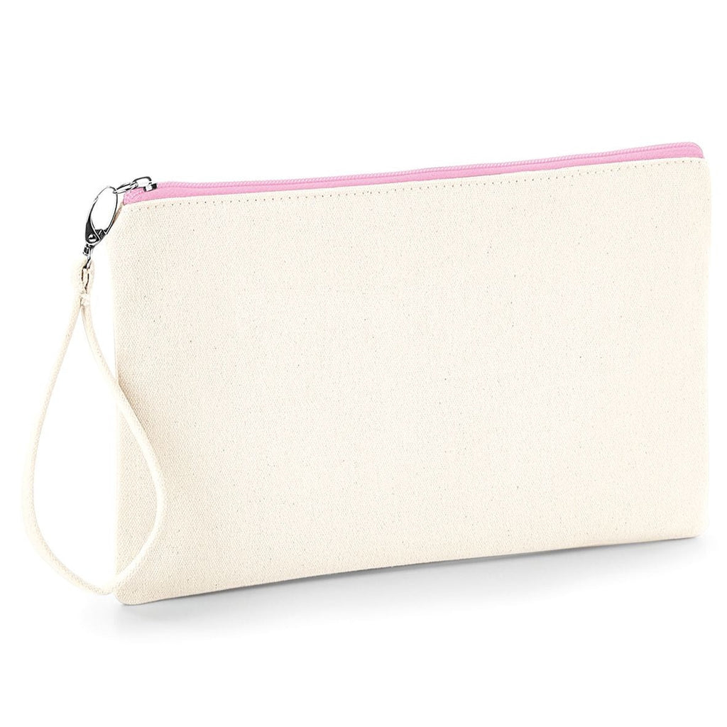 Pochette in cotone con anello da polso e zip colorata - Be Brave Boutique