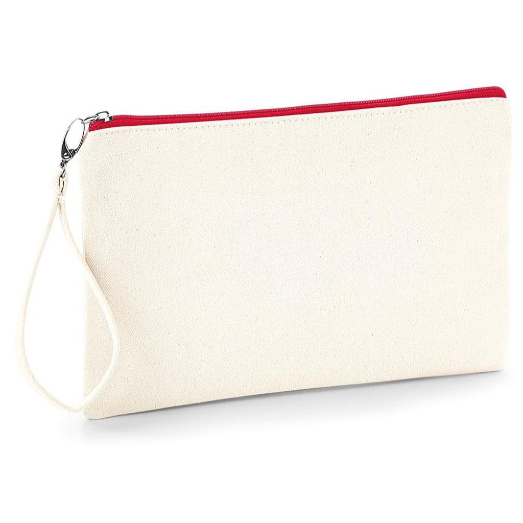 Pochette in cotone con anello da polso e zip colorata - Be Brave Boutique