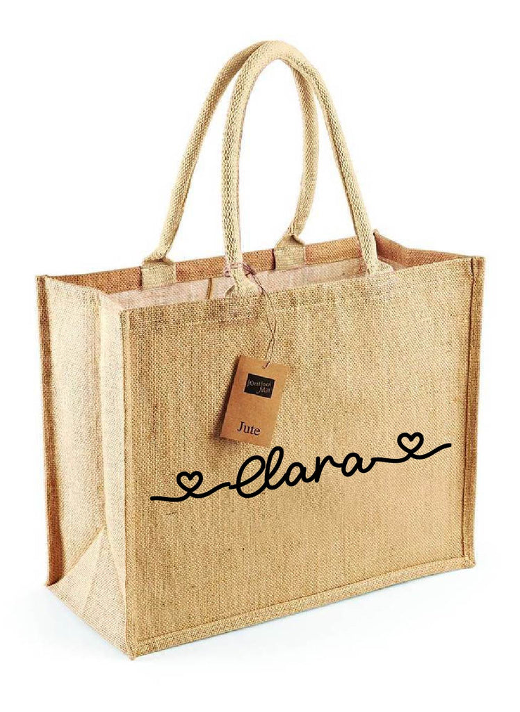 Borsa in Juta Total Beige personalizzabile Regalo maestre fine anno - Be Brave Boutique