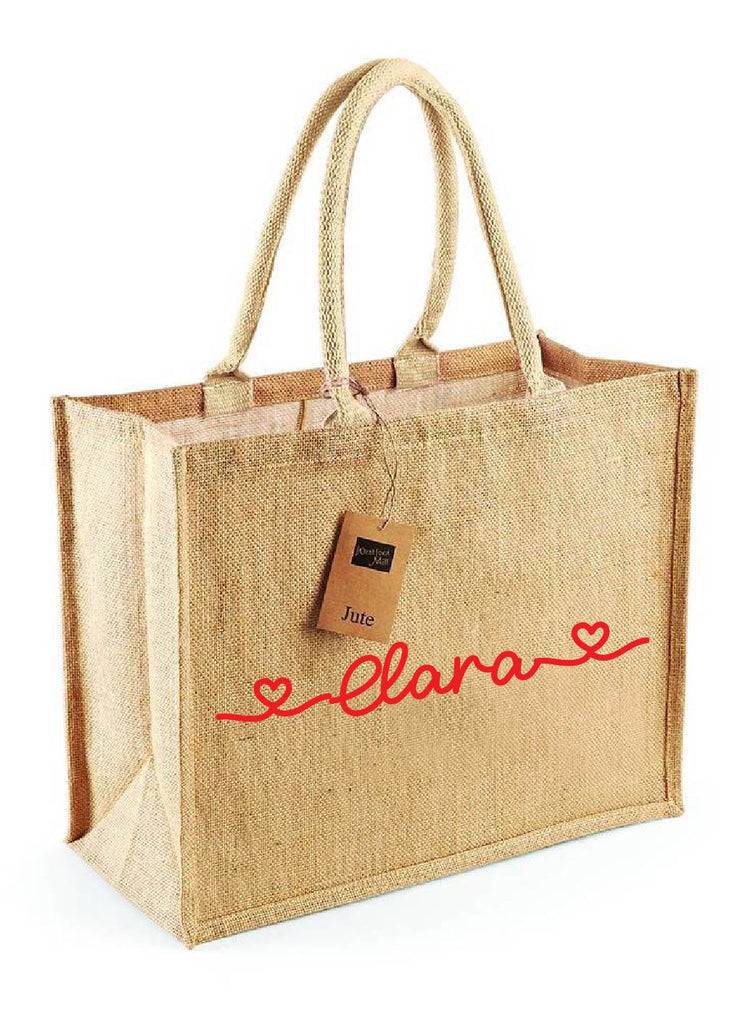 Borsa in Juta Total Beige personalizzabile Regalo maestre fine anno - Be Brave Boutique