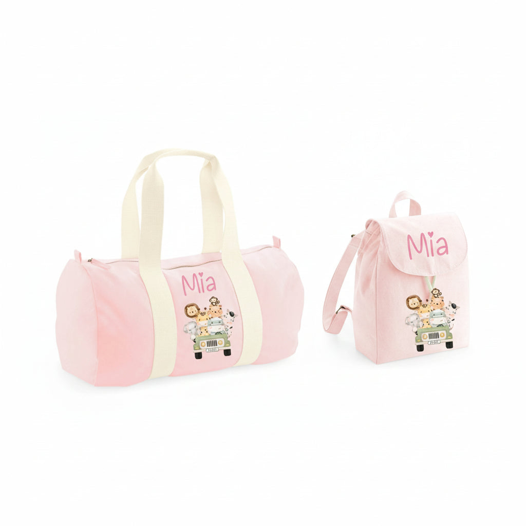 Borsone e zaino in cotone Safari personalizzabile - Be Brave Boutique