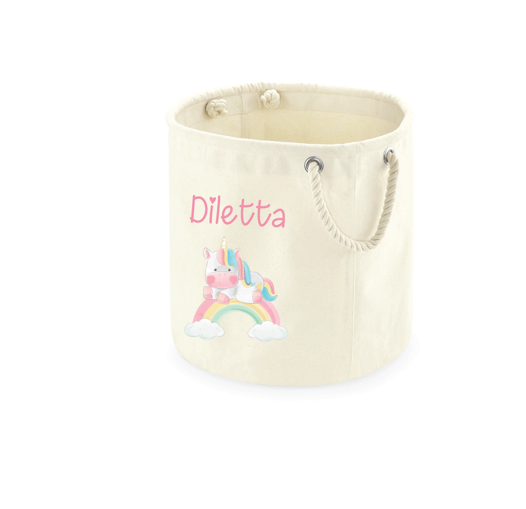 Cesta Porta giochi personalizzata Unicorno - Be Brave Boutique