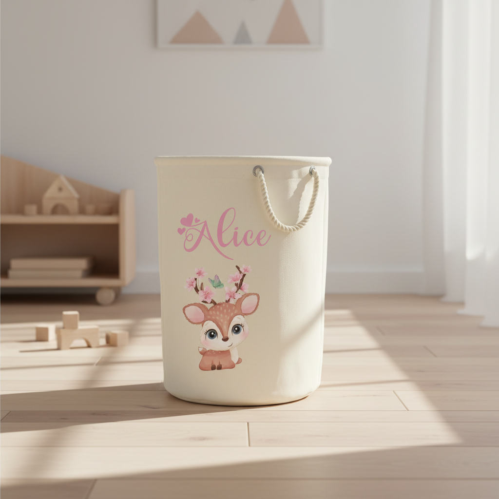 Cesta Porta giochi personalizzabile Cerbiatto - Be Brave Boutique