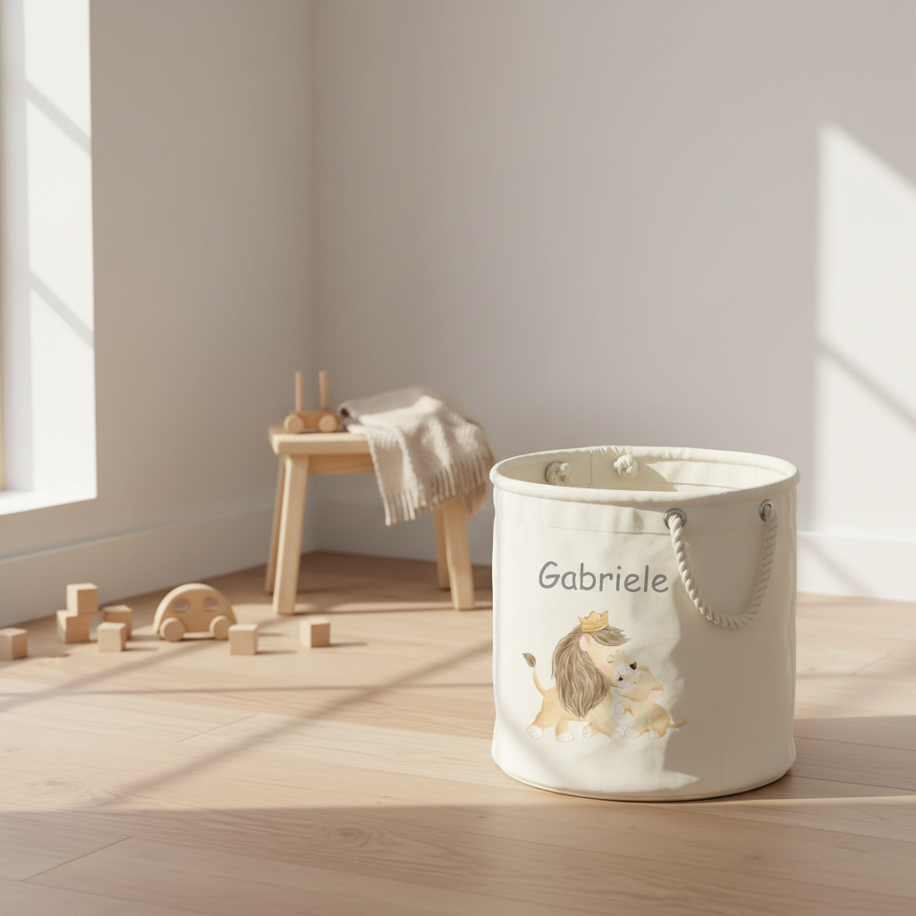 Cesta Porta giochi personalizzabile Leoni - Be Brave Boutique