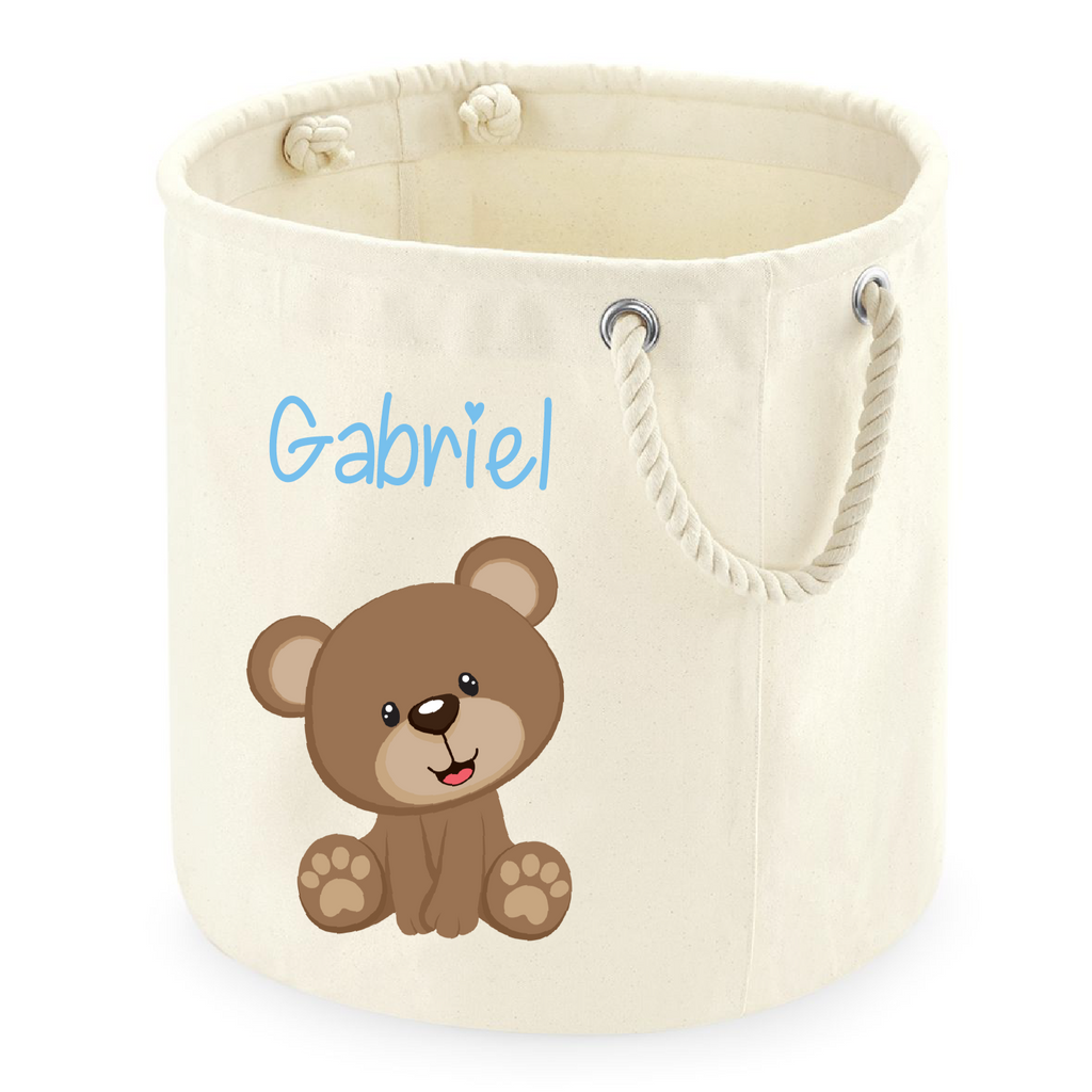 Cesta Porta giochi personalizzabile Orsetto - Be Brave Boutique