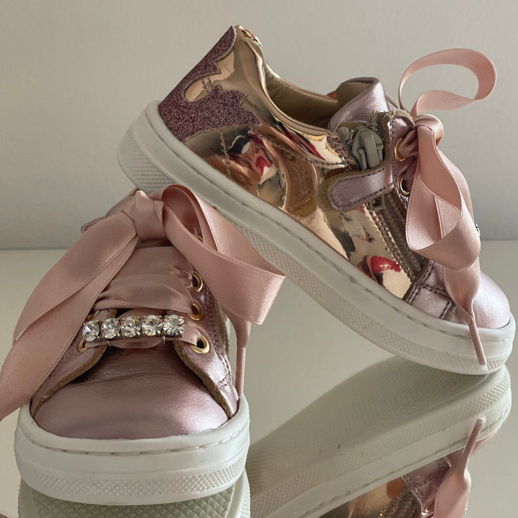 ANDANINES Sneakers rosa e oro - Be Brave Boutique