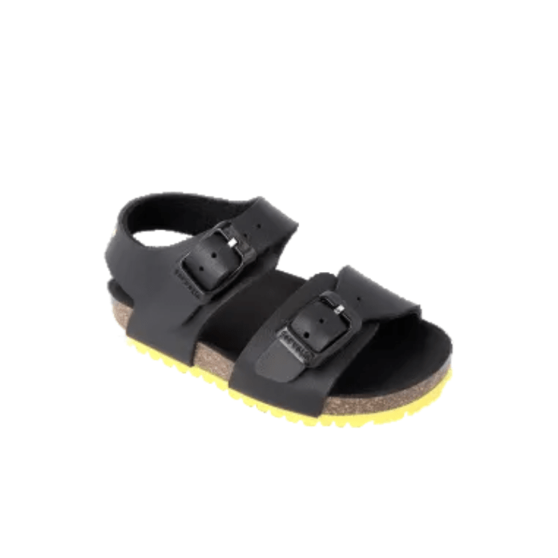 Sandali Garvalin Nero/Giallo - Be Brave Boutique