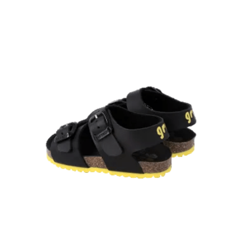 Sandali Garvalin Nero/Giallo - Be Brave Boutique