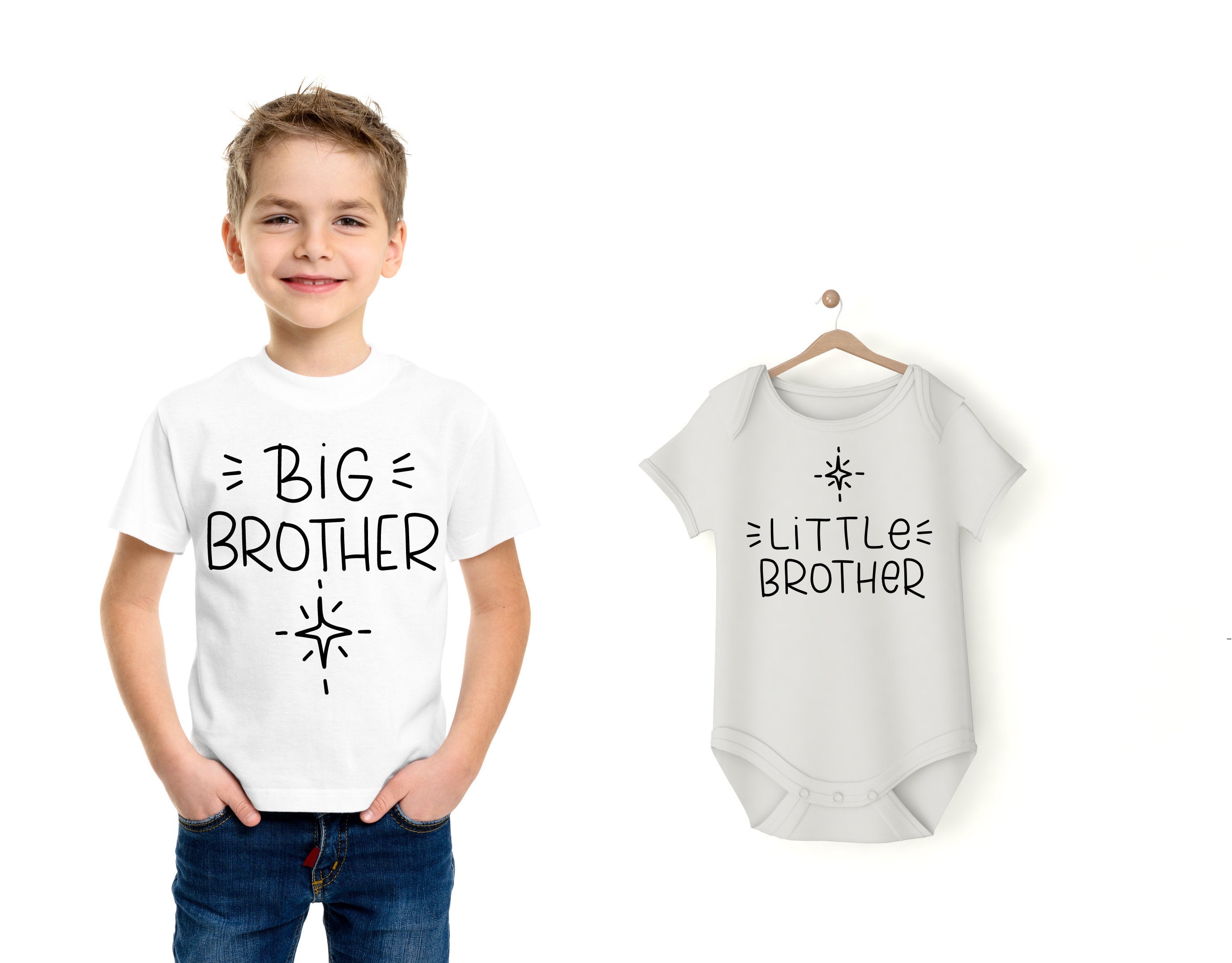 Coppia T shirt e body fratelli big brother little brother