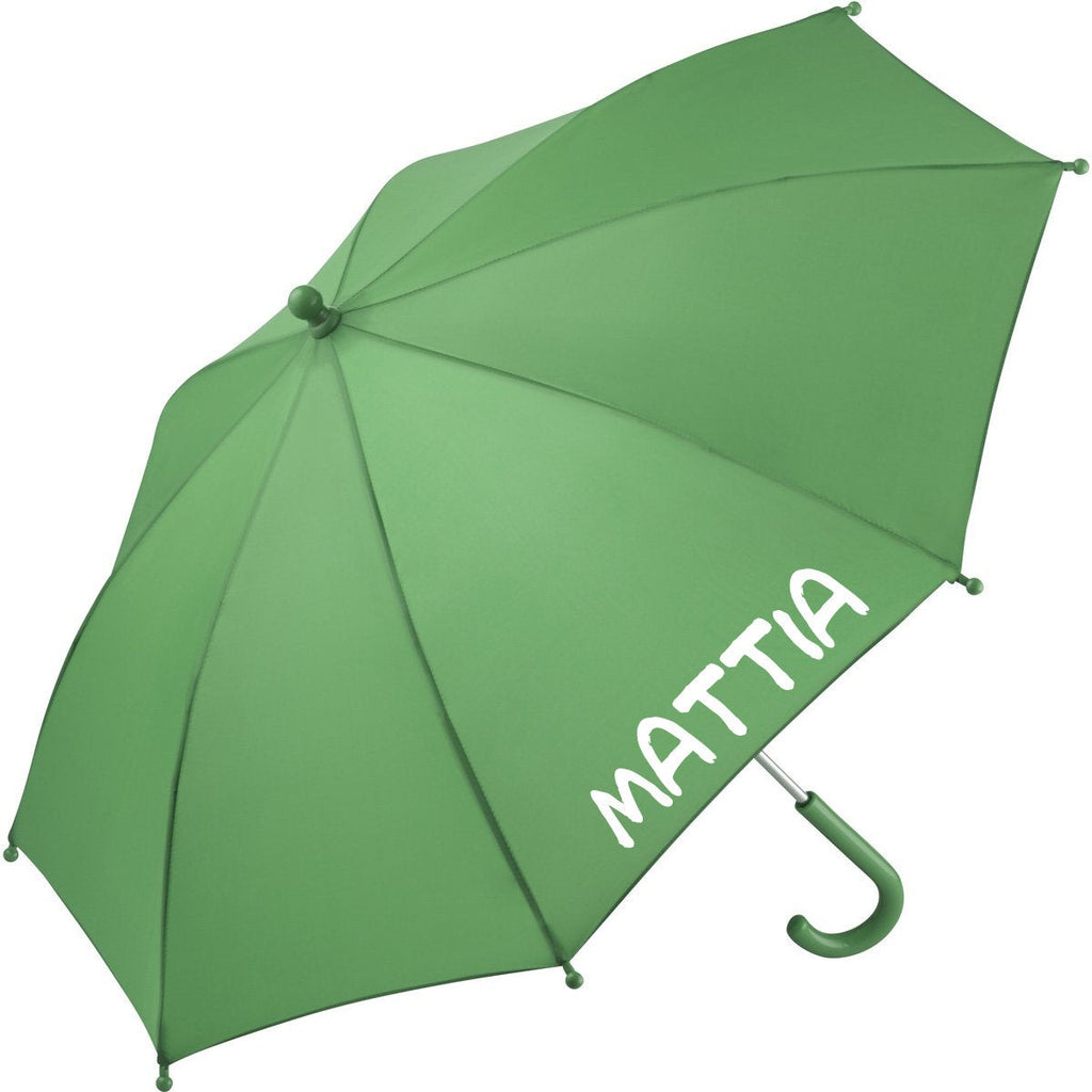 Mini ombrello per bambini personalizzato con nome ideale per asilo scuola colorato sicuro, chiusura facile angoli con protezione diametro 73 - be brave boutique