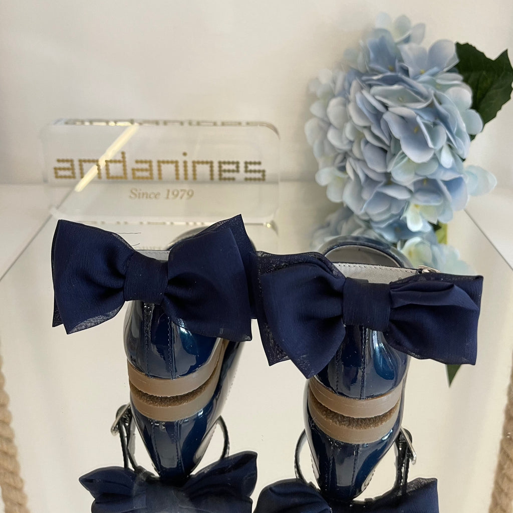ANDANINES Ballerina con fiocco Blu navy - Be Brave Boutique