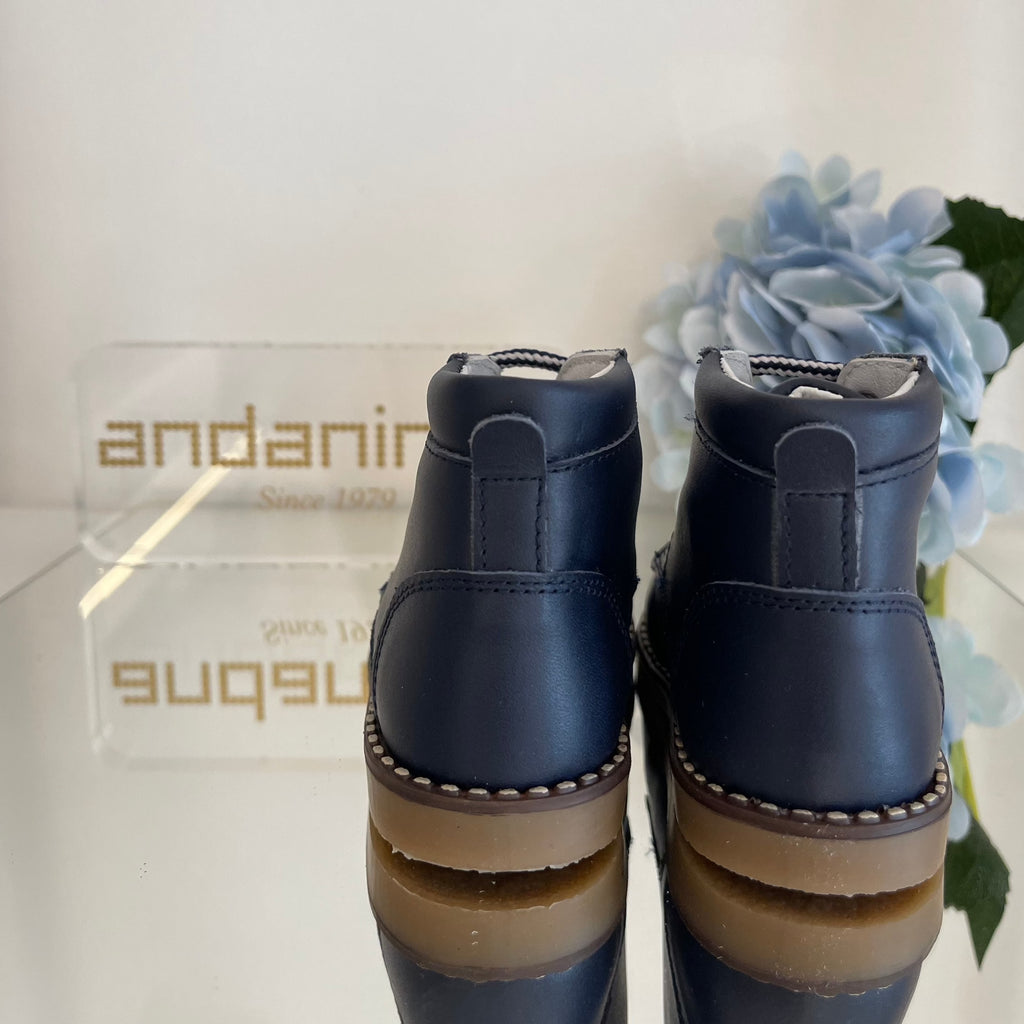 ANDANINES Stivaletto in pelle  morbida bimbo Blu - Be Brave Boutique