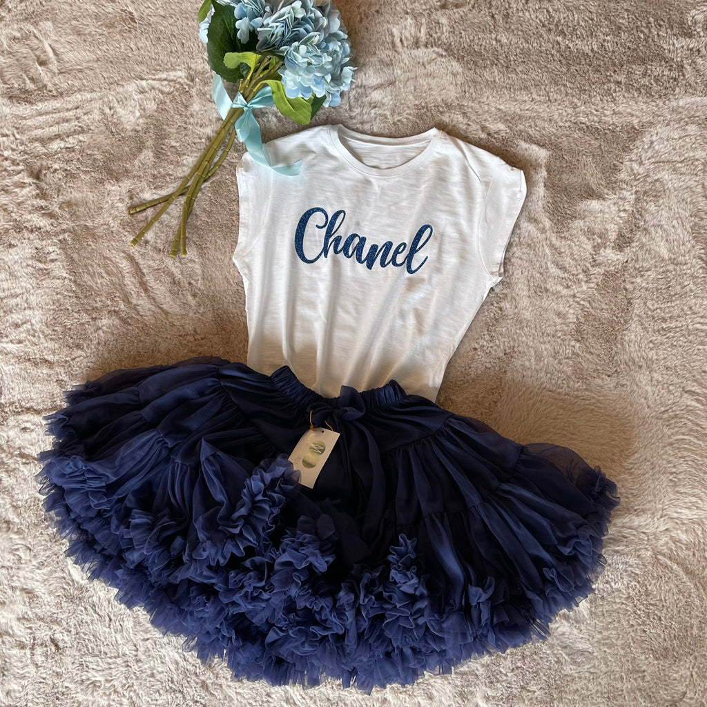 Gonna Ampia in Tulle  Navy - Be Brave Boutique