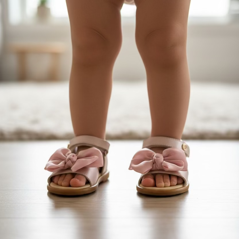 ANDANINES sandali eleganti con fiocco Rosa e plantare anatomico - Be Brave Boutique