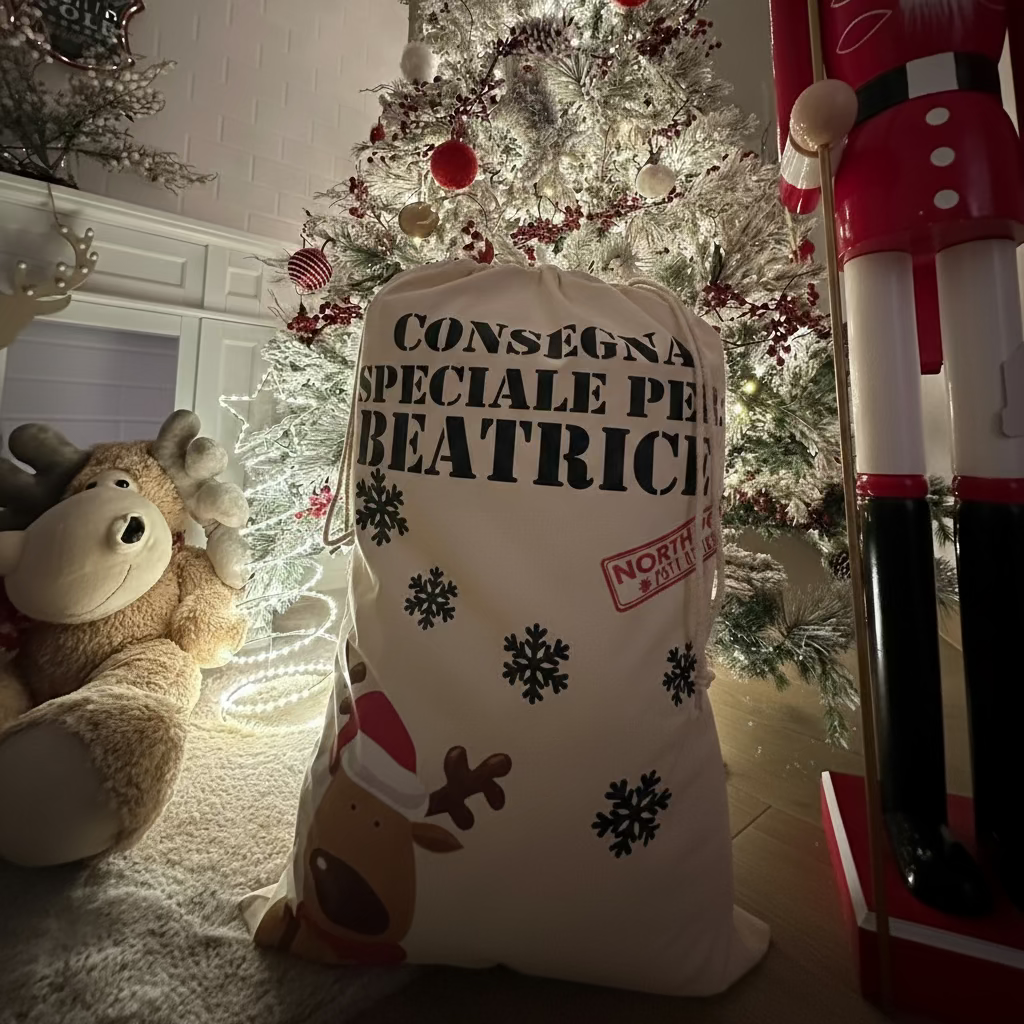 Sacca XXL porta regali di Natale personalizzata per bambini - Be Brave Boutique