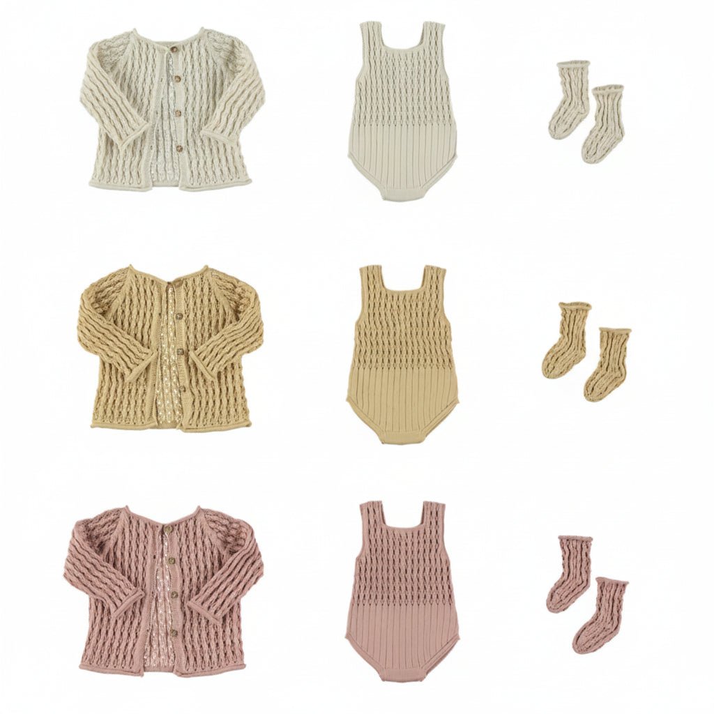 Body In filo traforato per neonati Lucky Li&Me - Be Brave Boutique