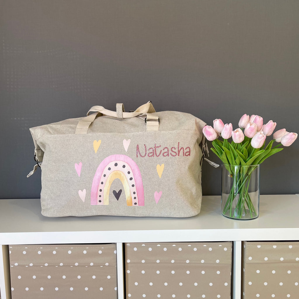 Borsone modello “Mommy” Arcobaleno e cuori Rosa - Be Brave Boutique