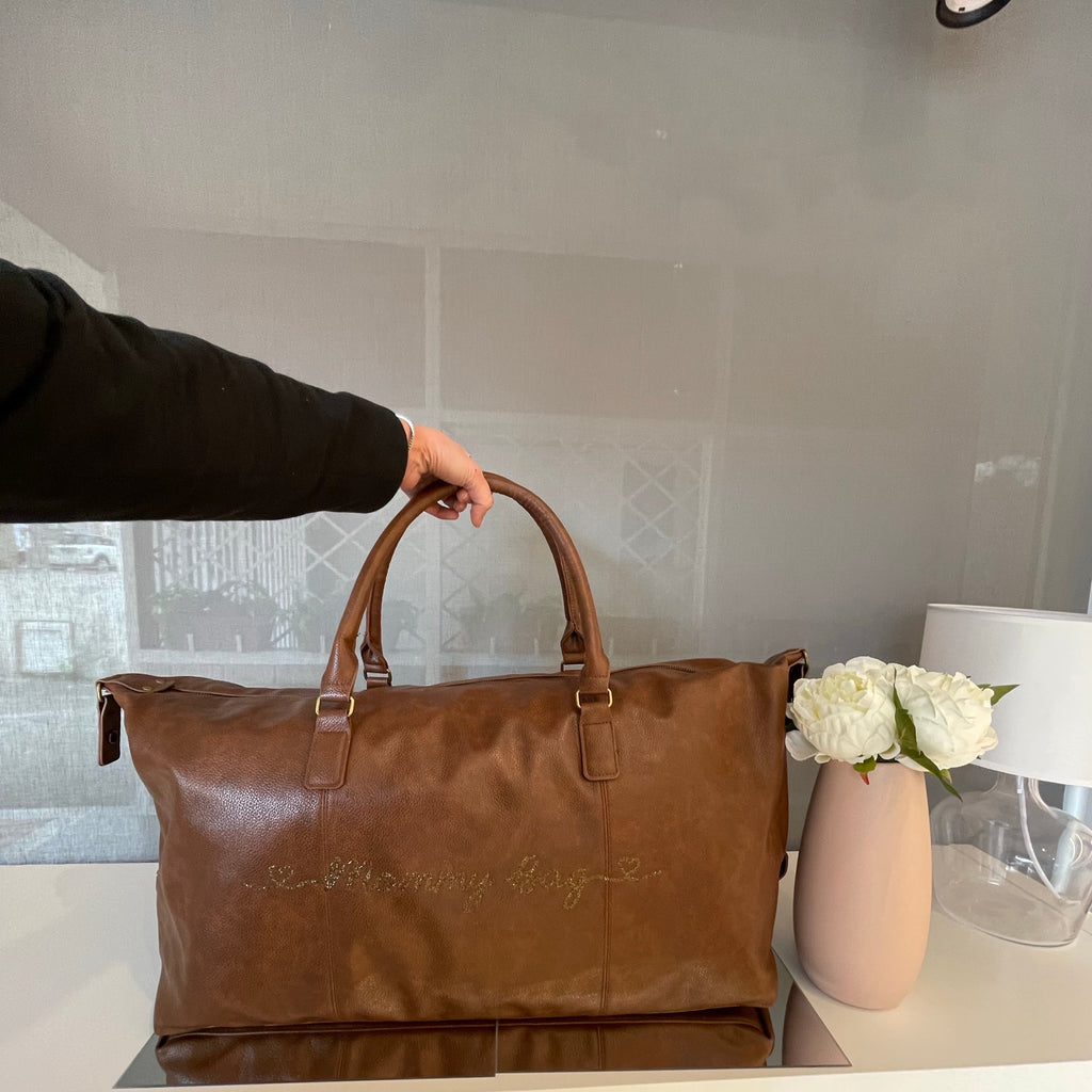 Borsone da viaggio  in 100% pelle sintetica, classico ed elegante tasche e zip - Be Brave Boutique