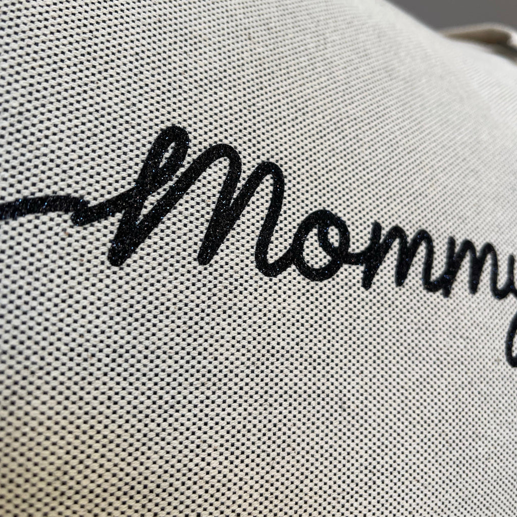 Borsone modello “Mommy” in polycotton grande e leggero stampa GLITTER - Be Brave Boutique