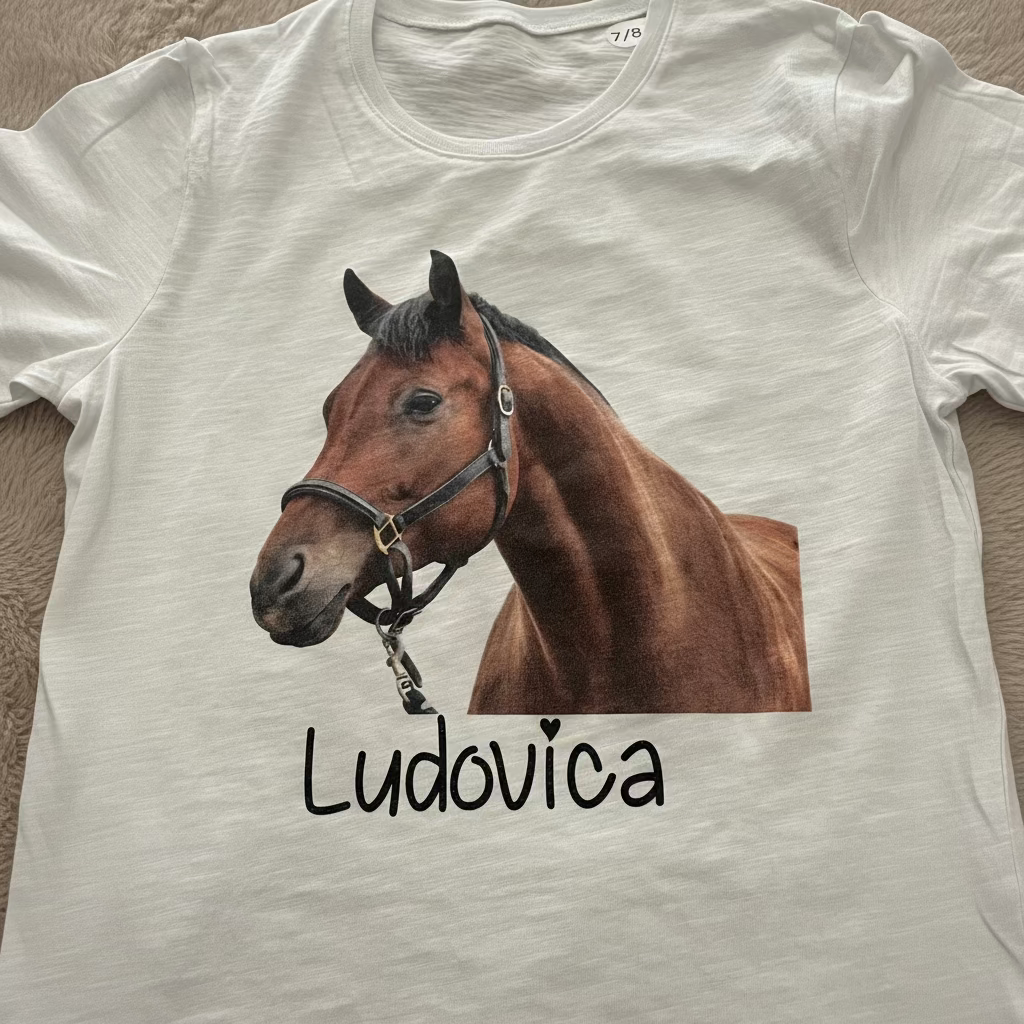 T-shirt bambina personalizzabile con nome "Horse" - Be Brave Boutique