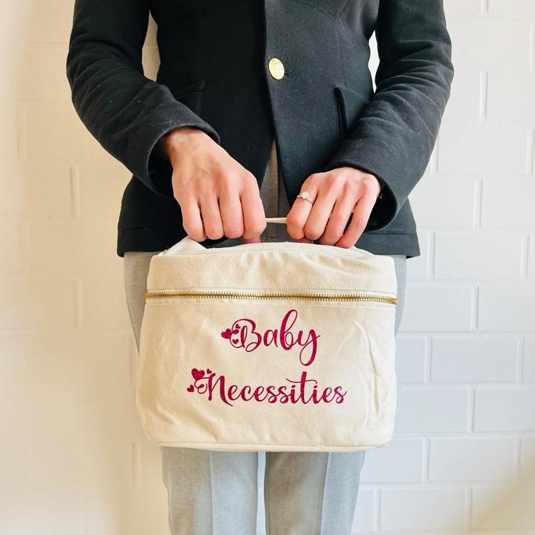 Beauty Case In cotone canvas Baby necessities - Be Brave Boutique