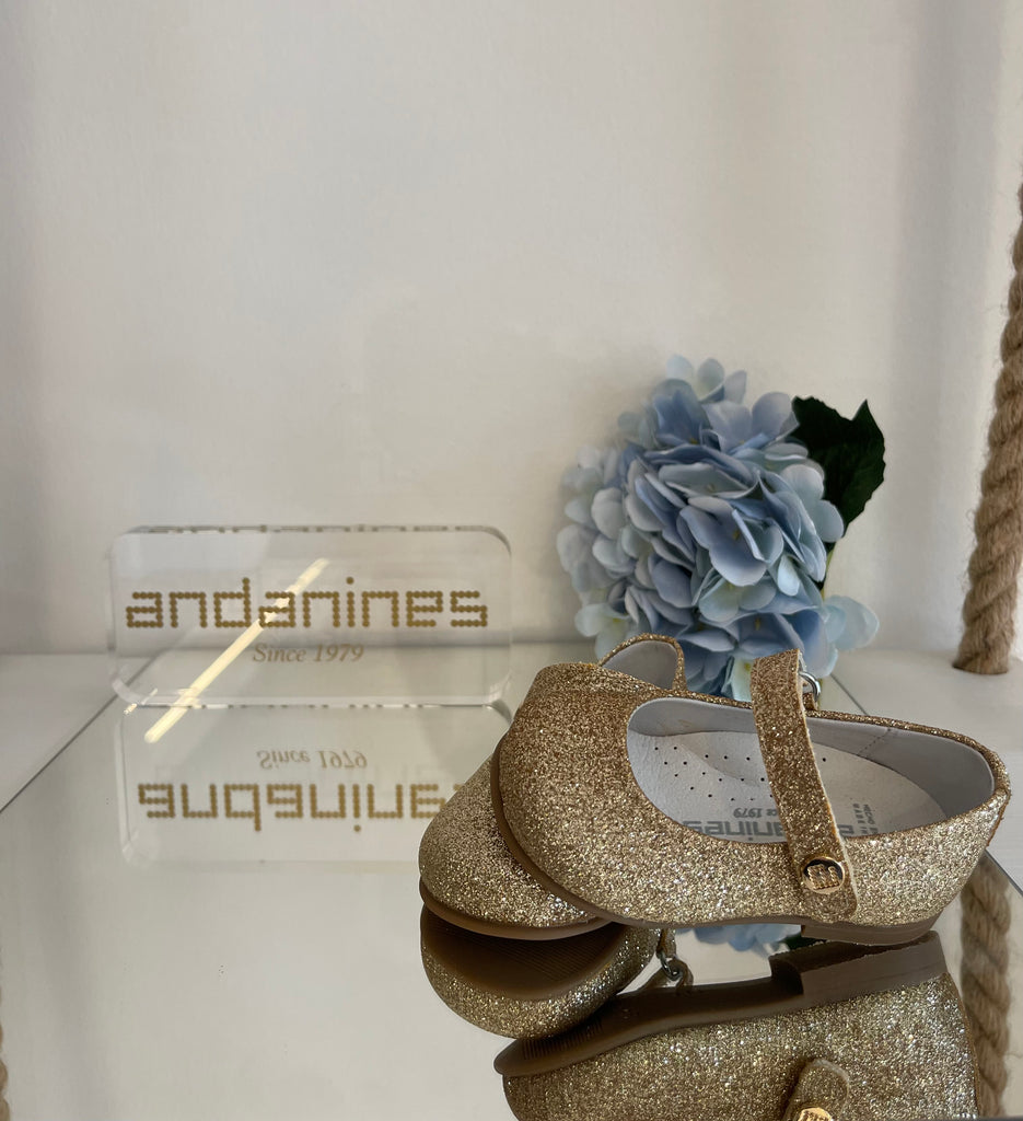 ANDANINES Ballerina Oro glitter - Be Brave Boutique