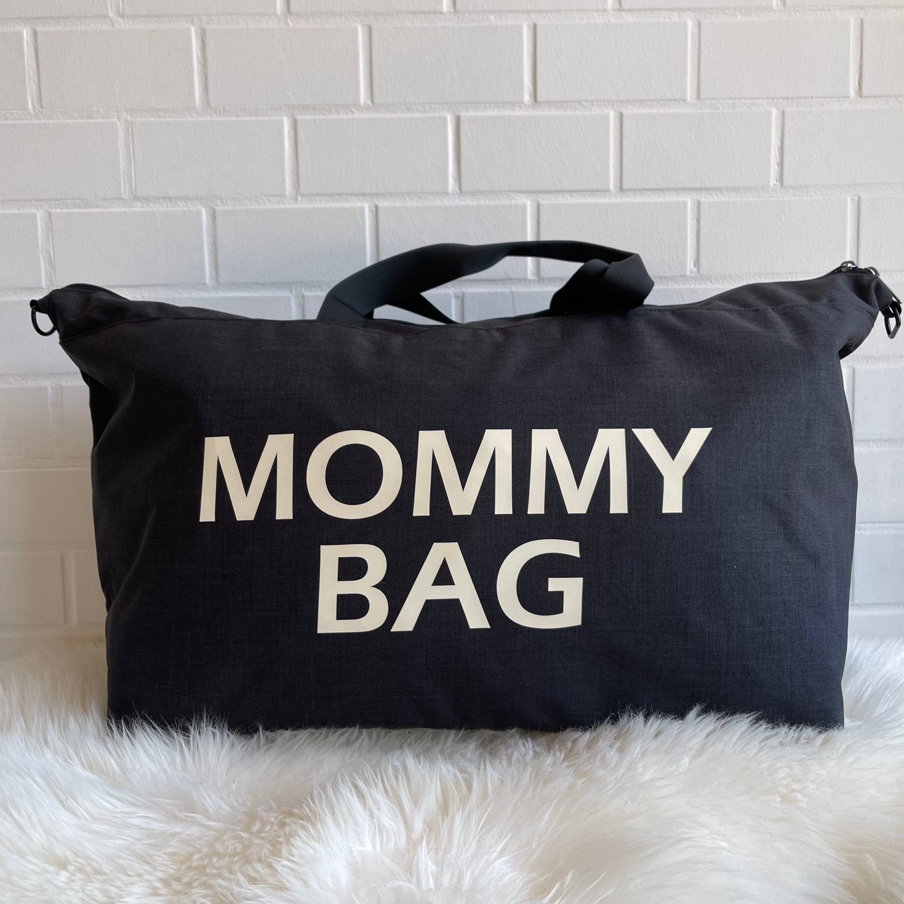 Borsone Parto Mommy Bag Nero Glitter e coppia Beauty Case in vendita  all'ingrosso per il tuo negozio
